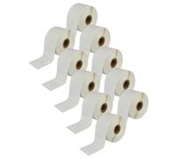 vhbw 10x Rouleau d'étiquettes 51mm x 26mm (1552 étiquettes) compatible avec Brother TD-2130, TD-4100N, TD-4100, TD-4000, TD-2130N étiqueteuse