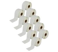 vhbw 10x Rouleau d'étiquettes 51mm x 26mm (1552 étiquettes) remplacement pour Brother RD-S05E1 pour étiqueteuse