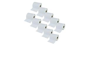 vhbw 10x Rouleau d'étiquettes à transfert thermique 50,8mm x 101,6mm (750 étiquettes) compatible avec Toshiba TEC B572 étiqueteuse blanc