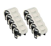 vhbw 10x Rouleau d'étiquettes + support 102mm x 152mm (200 étiquettes) compatible avec Brother PT QL1060N étiqueteuse - standard blanc