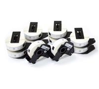 vhbw 10x Rouleau d'étiquettes + support 17mm x 87mm (300 étiquettes) compatible avec Brother PT QL1060N, QL-500, QL-500A étiqueteuse