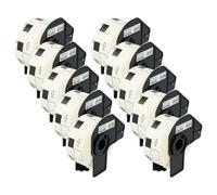 vhbw 10x Rouleau d'étiquettes + support 23mm x 23mm (1000 étiquettes) compatible avec Brother PT QL720NW étiqueteuse - premium blanc