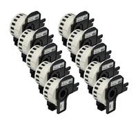 vhbw 10x Rouleau d'étiquettes + support 29mm x 15,24m (1 étiquette) compatible avec Brother PT QL-700 étiqueteuse blanc