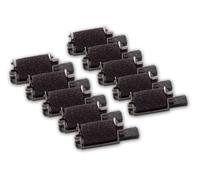 vhbw 10x Rouleaux d'encre noir compatible avec Triumph-Adler 4212 PD Nova, 7600 PD calculatrice imprimante, caisse enregistreuse