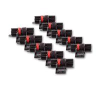 vhbw 10x Rouleaux d'encre noir-rouge compatible avec Canon MP 120 LTX, 120 MG calculatrice imprimante, caisse enregistreuse