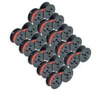 vhbw 10x Rouleaux d'encre noir-rouge compatible avec Genie 2045PD calculatrice imprimante, caisse enregistreuse