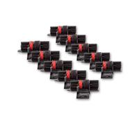 vhbw 10x Rouleaux d'encre noir-rouge compatible avec Olivetti Summa 120, 302, 220, 303 calculatrice imprimante, caisse enregistreuse