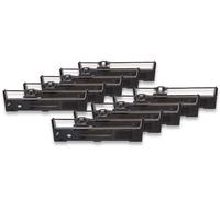 vhbw 10x Ruban encreur compatible avec Epson FX-590, FX-890, FX590, FX890, LQ-590, LQ-890, LQ590, LQ890 imprimante matricielle ou de reçus - noir