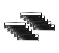 vhbw 10x Ruban encreur compatible avec OKI Microline ML-1120, ML-1120 eco, ML-1190, ML-1190c imprimante matricielle ou de reçus - noir