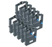 vhbw 10x Ruban encreur compatible avec OKI Microline ML 321 Elite, ML 320 Turbo N, ML-321 imprimante matricielle ou de reçus - noir