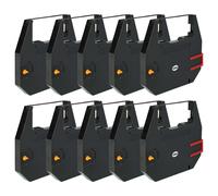 vhbw 10x Ruban encreur compatible avec Sigma WP 9500, WP 8900 D, SM 8900 D imprimante matricielle ou de reçus - ruban carbone noir