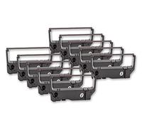 vhbw 10x Ruban encreur compatible avec Star MP216, MP200P, SCP700, RC200B, MP200, SP2000, SP200 imprimante matricielle ou de reçus - noir