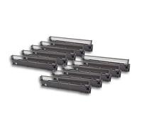 vhbw 10x Ruban encreur compatible avec TEC DMP 130 imprimante matricielle ou de reçus - noir