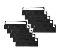 vhbw 10x Ruban encreur remplacement pour Epson 653N, ERC-27, C43S015366 pour imprimante matricielle ou de reçus - noir