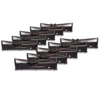 vhbw 10x Ruban encreur remplacement pour Epson C13S015307 pour imprimante matricielle ou de reçus - noir