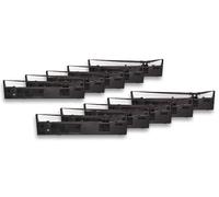 vhbw 10x Ruban encreur remplacement pour Epson S015086, C13S015086 pour imprimante matricielle ou de reçus - noir