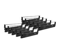 vhbw 10x Ruban encreur remplacement pour Epson S015637, C13S015637, C13S015647 pour imprimante matricielle ou de reçus - noir