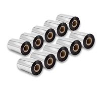 vhbw 10x Ruban transfert thermique compatible avec TSC TTP-343 Plus, TTP-268M imprimante d'étiquette résistante 110mmx300m cire-plus