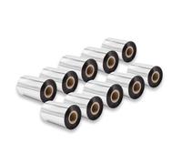 vhbw 10x Ruban transfert thermique compatible avec TSC TTP-345, TTP-344M Plus imprimante d'étiquette résistante 100mmx300m cire-plus
