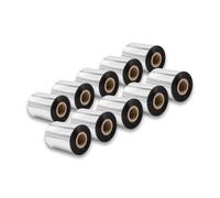 vhbw 10x Ruban transfert thermique compatible avec Zebra série S, S600, S4M, Xi110 imprimante d'étiquette résistante 80mmx300m cire-plus