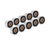 vhbw 10x Ruban transfert thermique compatible avec Zebra Xi4, Xi220, Xi170, Xi140 imprimante d'étiquette résistante 40mmx300m cire-plus