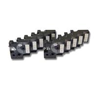 vhbw 10x Rubans compatible avec Dymo LabelManager 100 Plus, 160, 200, 210D, 260P, 280, 300, 350 imprimante d'étiquettes 6mm Noir sur Blanc