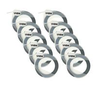 vhbw 10x Rubans de marquage 3D compatible avec Dymo Maxi 1755, Label Buddy 20008 imprimante d'étiquettes 3m x 9mm Blanc sur Noir