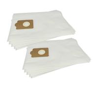 vhbw 10x Sacs compatible avec Fakir/Nilco 32 88 810, GS 1600, 32 70 805 aspirateur - microfibre non tissée, volume de 20 l, 47cm x 30cm blanc