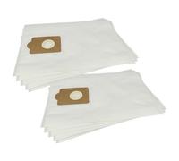 vhbw 10x Sacs compatible avec Fakir/Nilco Professional S 20 L, S 10 aspirateur - microfibre non tissée, volume de 20 l, 47cm x 30cm blanc