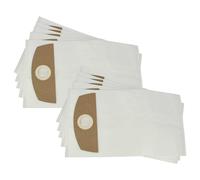 vhbw 10x Sacs compatible avec Flex VC6 L MC 18.0, VC 6 L MC aspirateur - microfibre non tissée, 36cm x 20cm blanc