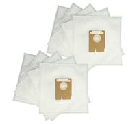 vhbw 10x Sacs compatible avec Hoover TFV2018 011, TFV2125 011, TFV2020 013 aspirateur - microfibre non tissée, 27,6cm x 26,6cm blanc