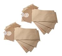 vhbw 10x sacs compatible avec Kärcher Dry 5125, K 2000, K 2101, K 2101 TE, K 2111 aspirateur - papier, 42,4cm x 16,9cm, couleur sable
