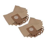 vhbw 10x Sacs compatible avec Kärcher Robocleaner RC 4.000, RC 3000 aspirateur - papier, 24,5cm x 20,5cm marron