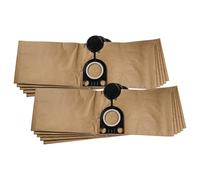 vhbw 10x Sacs compatible avec Metabo AS 1200, AS 20 L, ASA 1201 aspirateur - papier, 61cm x 19cm marron