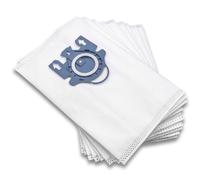 vhbw 10x Sacs compatible avec Miele Electronic Softtouch, Elna / Cat & Dog, Esprit aspirateur - microfibres non tissées, 27,5cm x 18cm, blanc
