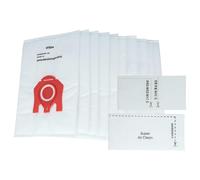 vhbw 10x Sacs compatible avec Miele Young Style aspirateur - microfibres non tissées, 27,5cm x 18cm blanc