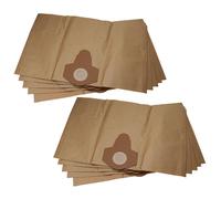 vhbw 10x Sacs compatible avec Parkside PNTS 1400 E2 IAN 275394, PNTS 1500 A1 IAN 49325 aspirateur - papier, 38,5cm x 26cm marron