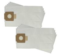 vhbw 10x Sacs compatible avec Sprintus T 11 EVO, T 11, XL aspirateur - microfibre non tissée, 42cm x 22,3cm blanc