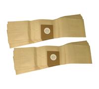 vhbw 10x Sacs compatible avec Taski Go aspirateur - papier filtre, 63cm x 15cm marron