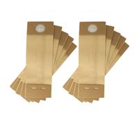 vhbw 10x Sacs remplacement pour Swirl V62 pour aspirateur - papier, 24,3cm x 8,7cm marron