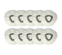 vhbw 10x Serpillères remplacement pour Vileda 152623 pour balai nettoyant - Tête de rechange, microfibre, blanc