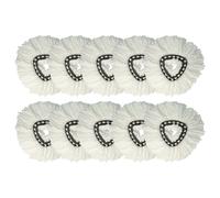 vhbw 10x Serpillères remplacement pour Vileda 152623 pour balai nettoyant - Tête de rechange, microfibre, blanc