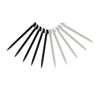 vhbw 10x Stylos de Saisie Compatible avec Nintendo Wii U Console de Jeux - 9,8 cm, Noir/Blanc