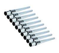 vhbw 10x Tube compatible avec Kärcher T 9/1 BP, WD 2.200, WD 2, T 9/1 Bp Pack, WD2 aspirateur - raccord 35 mm, 60 - 97cm, noir / argenté