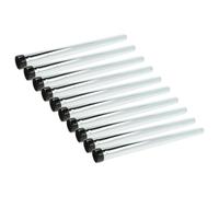 vhbw 10x Tube universale compatible avec Bosch EasyVac 3, AdvancedVac 20, UniversalVac 15 aspirateur - raccord 35 mm, 50cm, noir / argenté