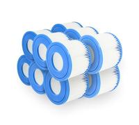 vhbw 12x Cartouche filtrante Type VI Remplacement pour Bestway 58239-6, 58323, 60311 pour Spa, Bain à remous - Filtre de Rechange Blanc/Bleu