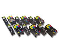 vhbw 12x Cartouches Compatible avec Dell All-in-One V515, V313W, V313, P713W, P713, P513W, P513, V715W, V715, V515W imprimante
