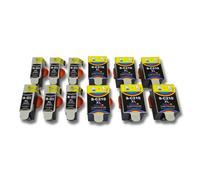 vhbw 12x cartouches d'encre pour imprimante en lot avec puce pour Samsung CJX-2000, CJX-2000FW comme INK-C210, INK-M210, INK-M215.