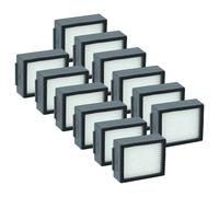 vhbw 12x filtre compatible avec iRobot Roomba i7 Plus, i7, i7+, E6, E5, E7 aspirateur - filtre HEPA blanc / gris