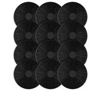 vhbw 12x Filtres à charbon actif compatible avec PKM RH-6090 / 400, RH-9999 / 450, RH-9090 / 400, RH-8090 / 400, RH-9090 hotte aspirante - 17,5 cm
